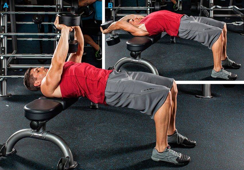 Пуловер у блока на тренажере