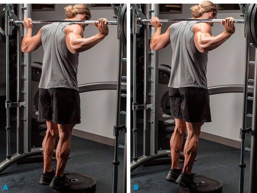 Подъемы на носки стоя и сидя