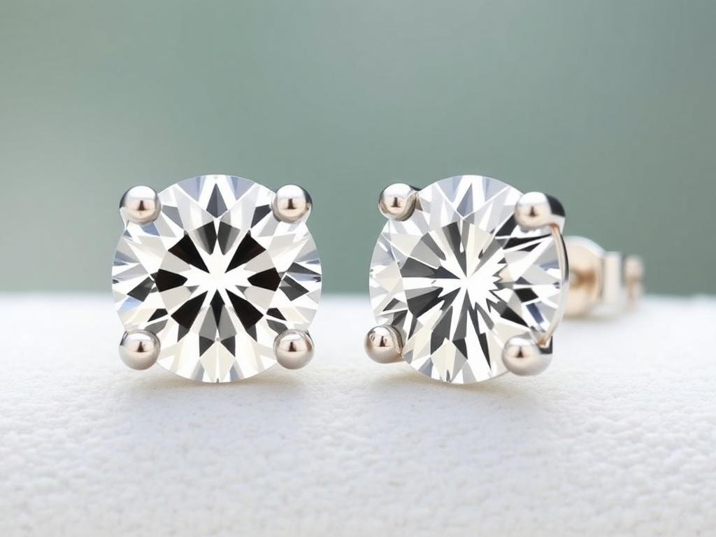 diamond stud earringsфото