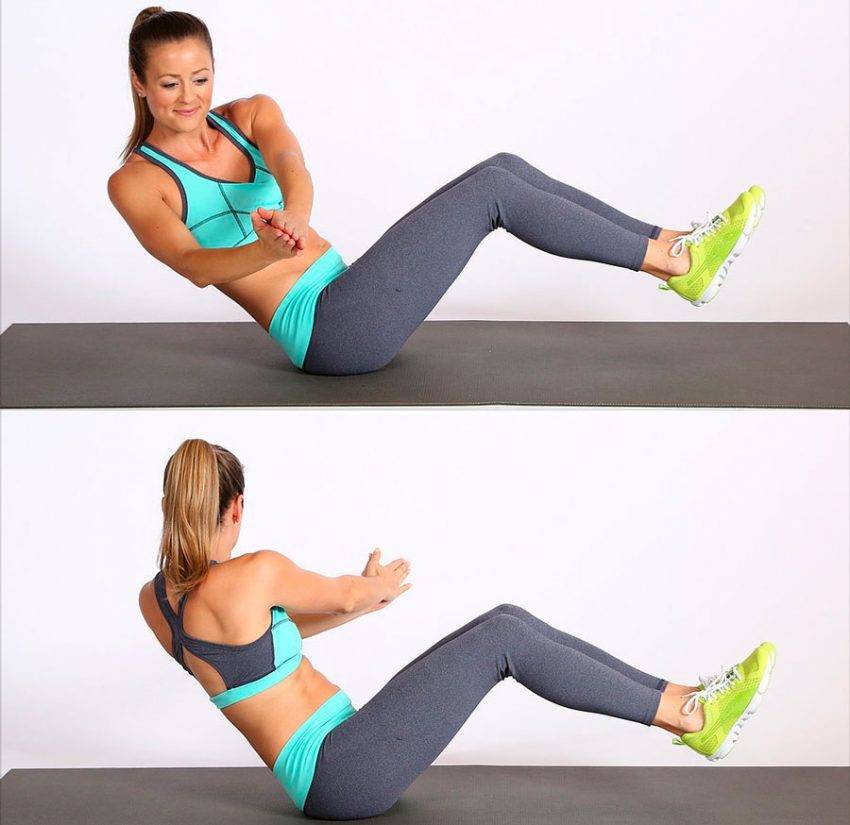 Скручивания с поворотами корпуса