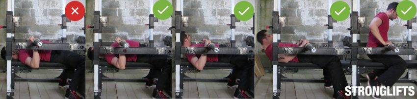 Мост в жиме лежа