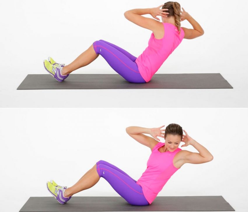 Боковые скручивания на полу