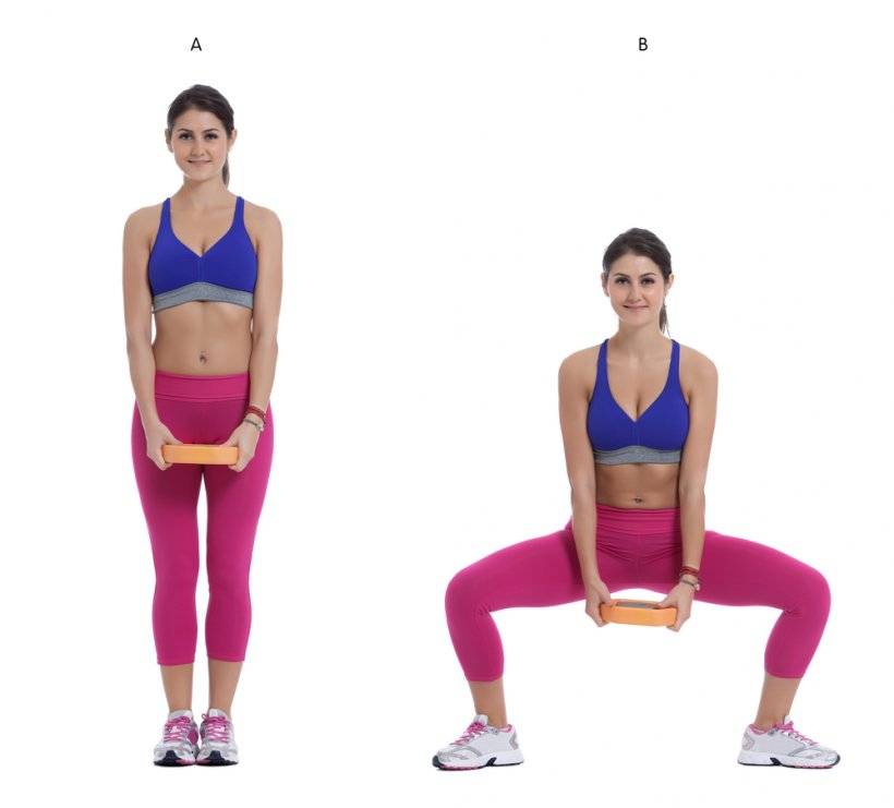 Приседания плие со штангой