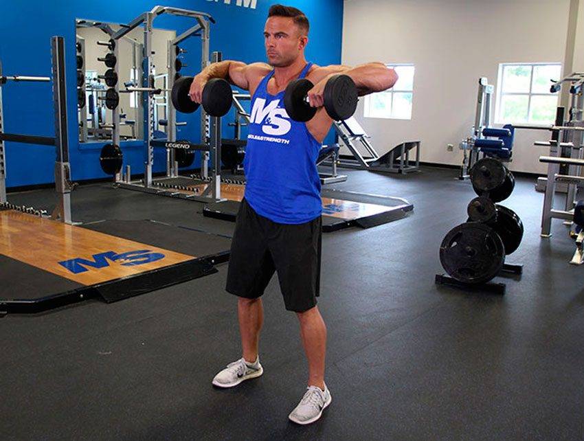 Тяга штанги к подбородку