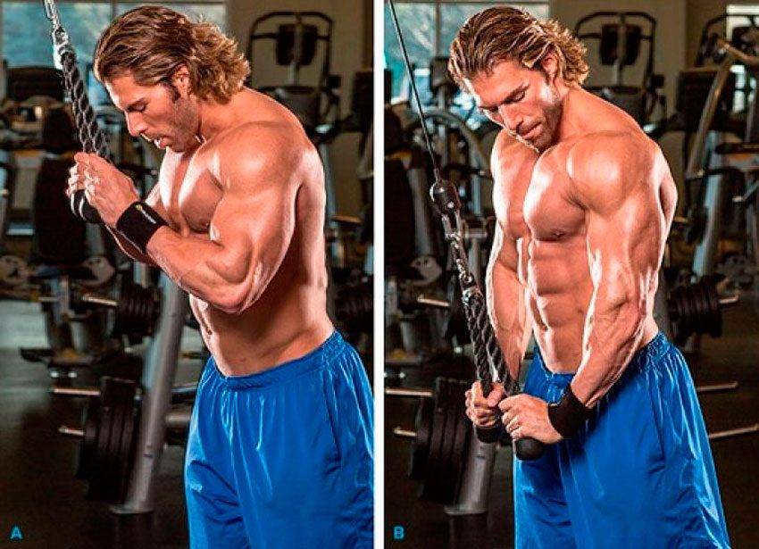 Отведение руки в сторону на блоке