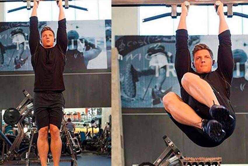 Подъём ног из упора лёжа