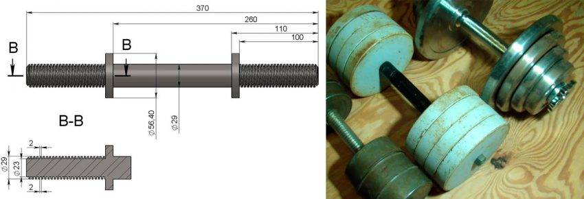 Как сделать гантели своими руками