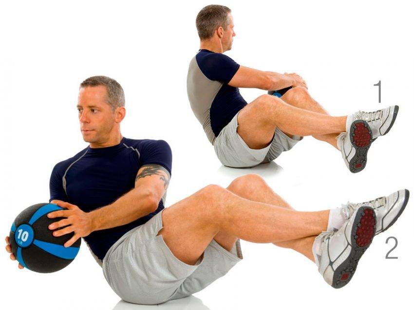 Скручивания с поворотами корпуса