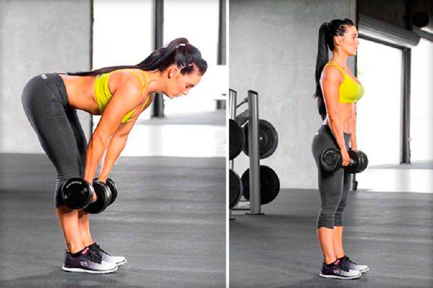 Румынская тяга с гантелями: техника для мужчин и девушек для ягодиц